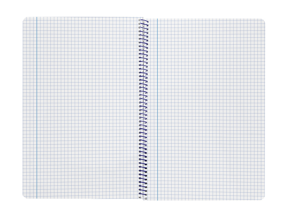 CUADERNO ESPIRAL LIDERPAPEL A4 SMART TAPA BLANDA 80H 75GR CUADRO 4MM CON MARGEN COLOR ROJO