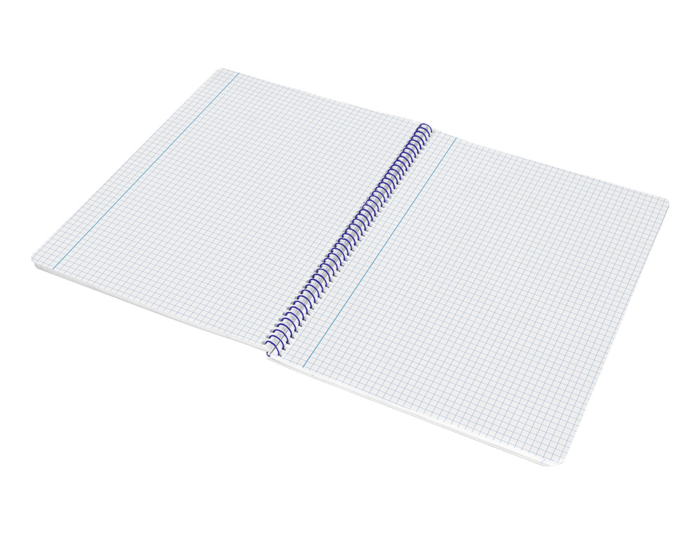 CUADERNO ESPIRAL LIDERPAPEL A4 SMART TAPA BLANDA 80H 75GR CUADRO 4MM CON MARGEN COLOR ROJO