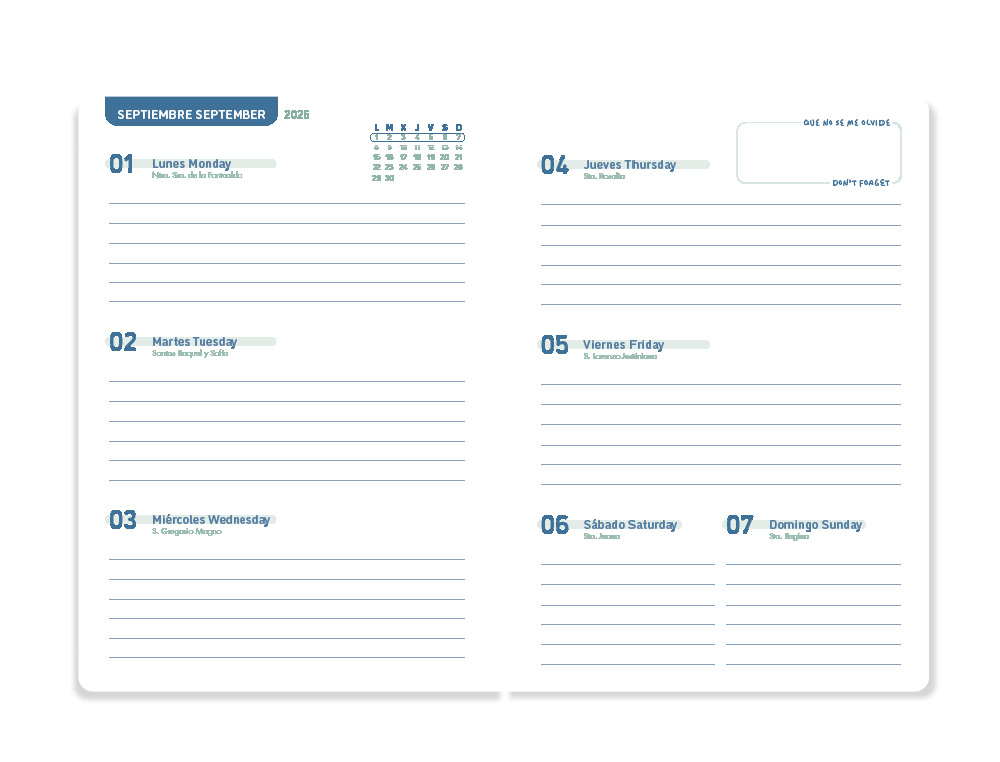 AGENDA ESCOLAR LIDERPAPEL 25-26 ESPIRAL BASIC ROSA SEMANA VISTA A5 BILINGE PAPEL FSC 70 GR