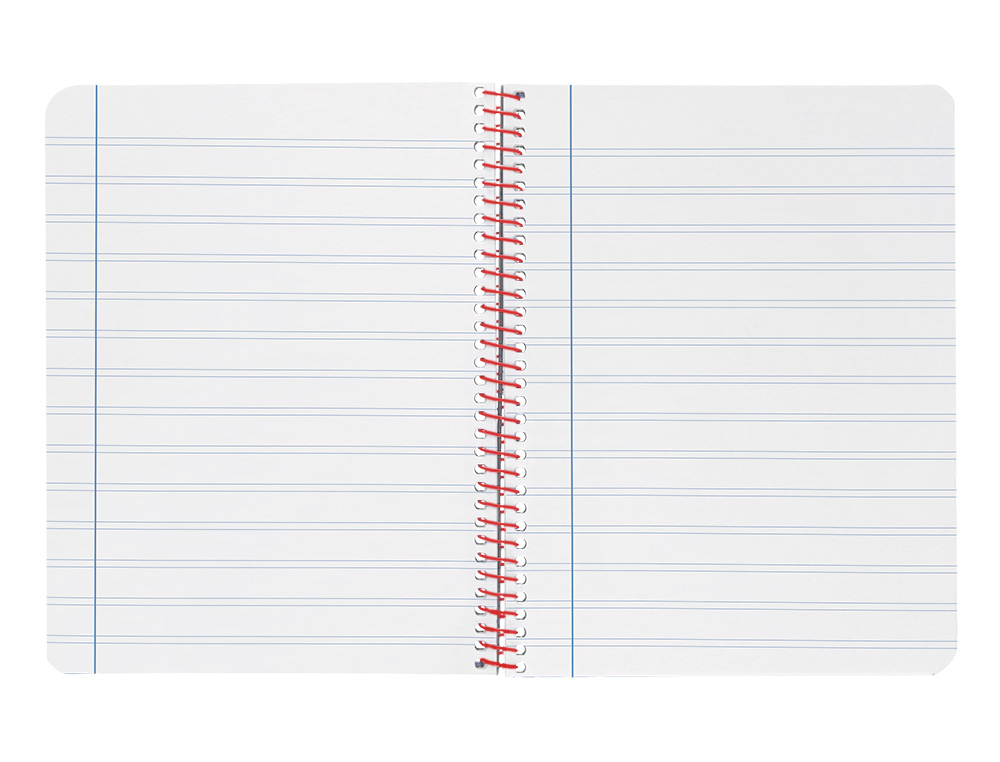 CUADERNO ESPIRAL LIDERPAPEL A4 WONDER TAPA PLASTICO 80H 90GR PAUTA ESTRECHA 2,5MM CON MARGEN COLOR NARANJA