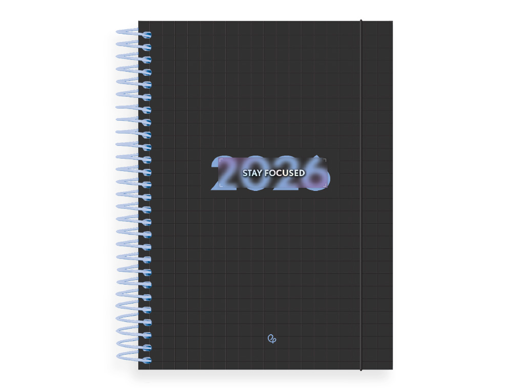 AGENDA ESPIRAL LIDERPAPEL KIMOLOS A6 2026 SEMANA VISTA FOCUS PAPEL 70 GR FSC