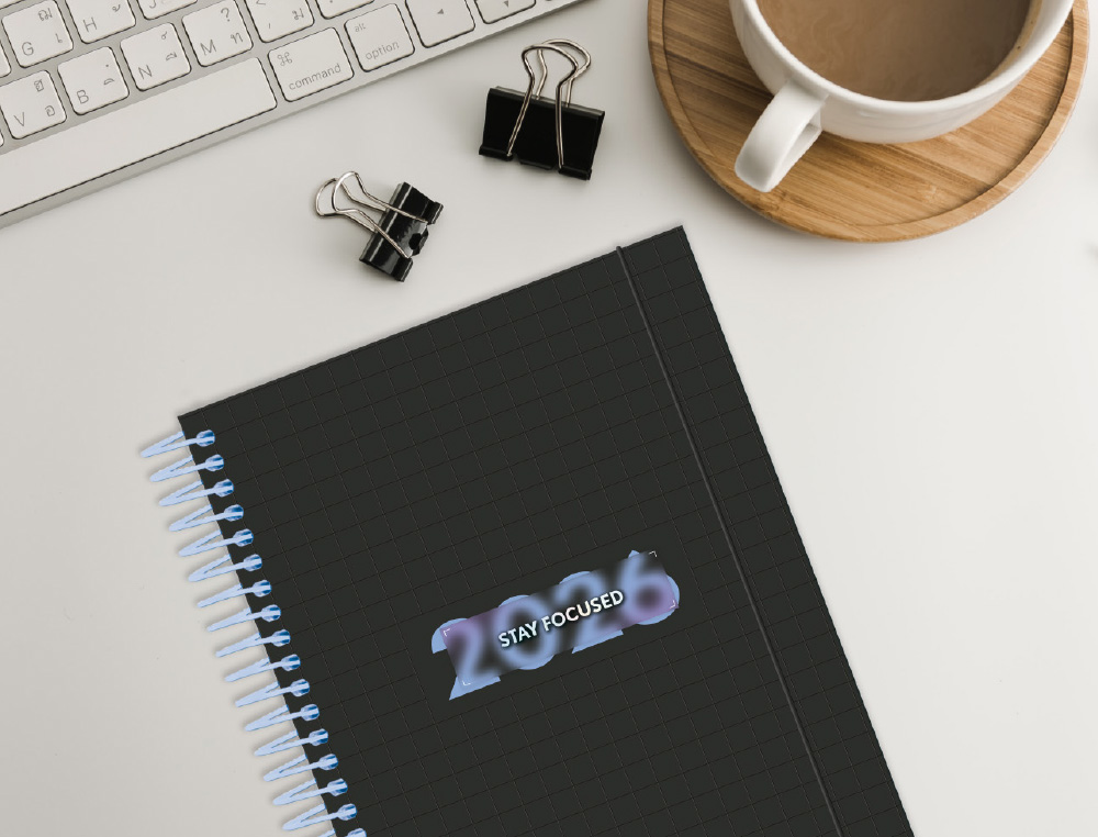 AGENDA ESPIRAL LIDERPAPEL KIMOLOS A6 2026 SEMANA VISTA FOCUS PAPEL 70 GR FSC