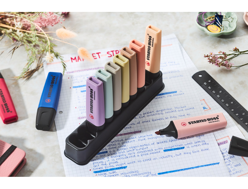 ROTULADOR STABILO BOSS FLUORESCENTE NATURE COLORS WILDFLOWER EDITION SET ESCRITORIO 10 UNIDADES