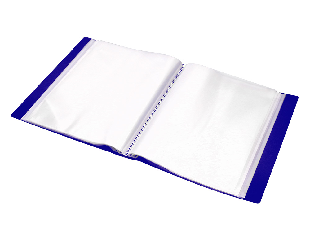 CARPETA LIDERPAPEL PERSONALIZA 37862 100 FUNDAS POLIPROPILENODIN A4 AZUL CON CAJETIN