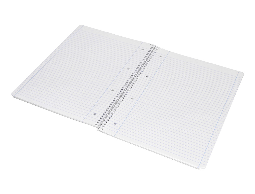 CUADERNO ESPIRAL LIDERPAPEL A4 MICRO SERIE AZUL TAPA BLANDA 80H 75GR HORIZONTAL CON MA RGEN 4 TALADROS AZUL