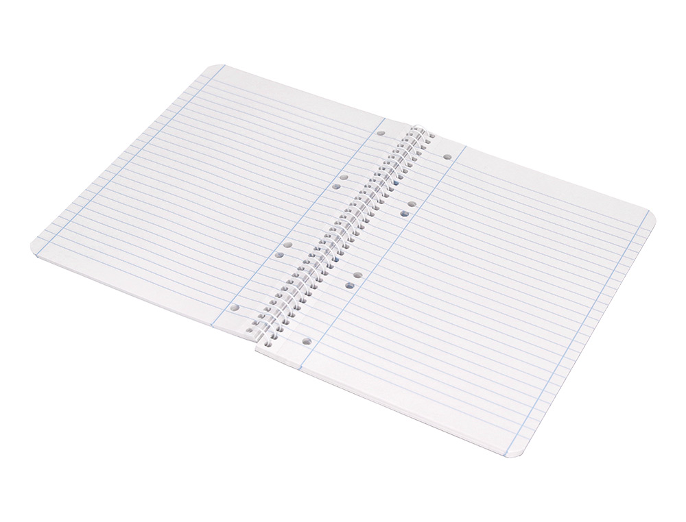 CUADERNO ESPIRAL LIDERPAPEL A5 MICRO SERIE AZUL TAPA BLANDBLANDA 80H 75GR HORIZONTAL 6 TALADROS AZUL