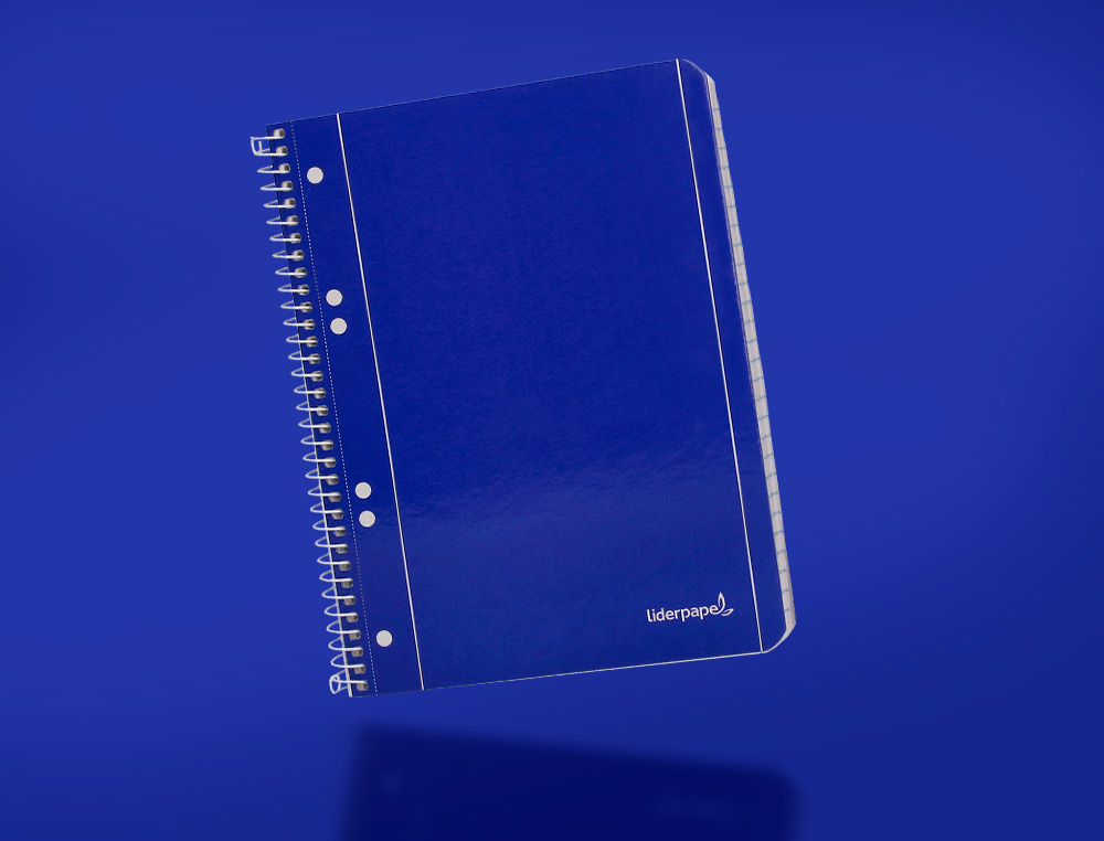 CUADERNO ESPIRAL LIDERPAPEL A5 MICRO SERIE AZUL TAPA BLANDBLANDA 80H 75GR HORIZONTAL 6 TALADROS AZUL