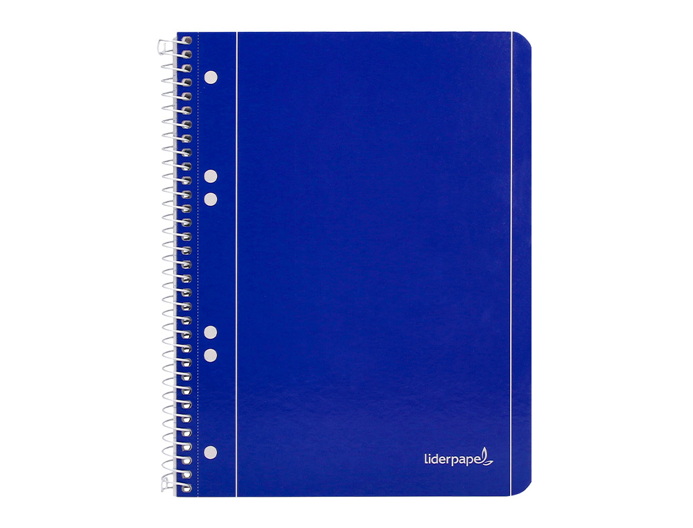 CUADERNO ESPIRAL LIDERPAPEL A5 MICRO SERIE AZUL TAPA BLANDBLANDA 80H 75GR HORIZONTAL 6 TALADROS AZUL