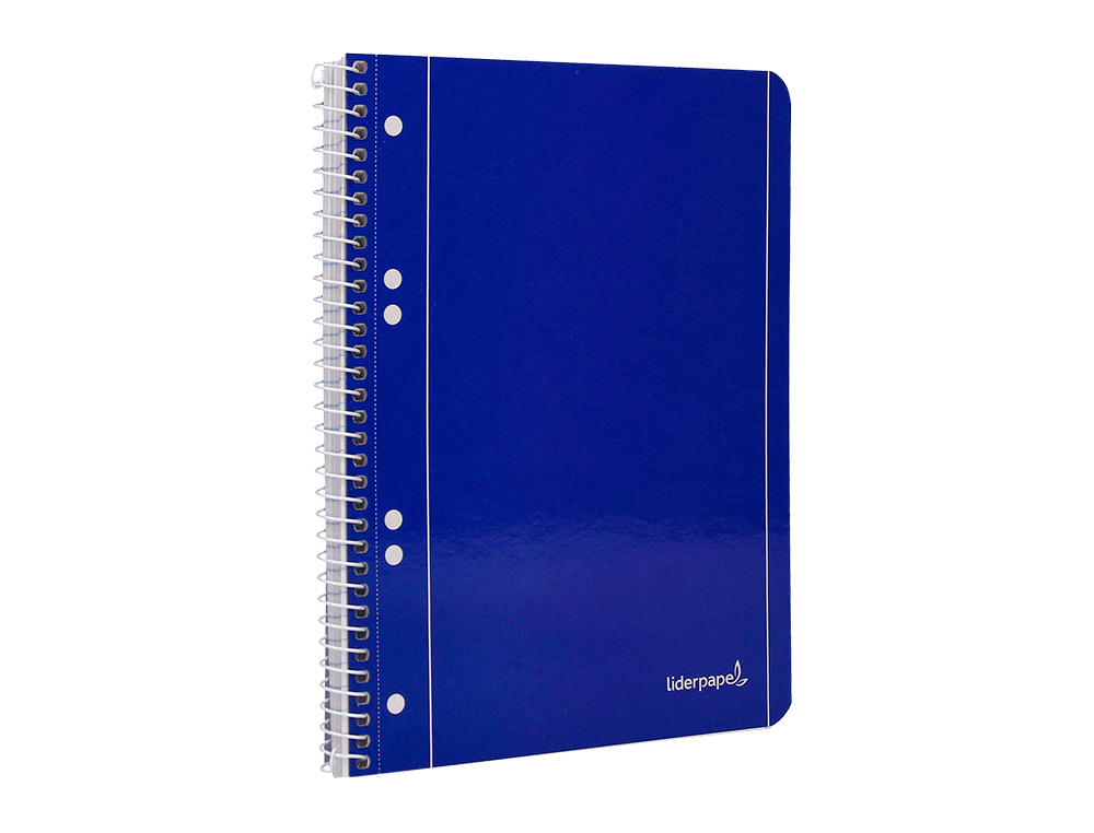 CUADERNO ESPIRAL LIDERPAPEL A5 MICRO SERIE AZUL TAPA BLANDBLANDA 80H 75GR HORIZONTAL 6 TALADROS AZUL