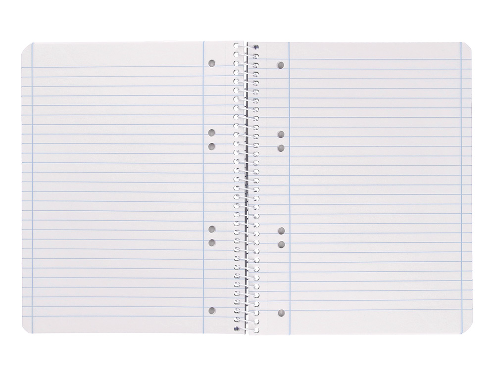 CUADERNO ESPIRAL LIDERPAPEL A5 MICRO SERIE AZUL TAPA BLANDBLANDA 80H 75GR HORIZONTAL 6 TALADROS AZUL