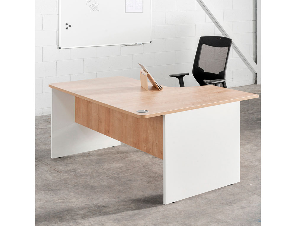 MESA OFICINA ROCADA SERIE WORK 200X80 ACABADO AA01 HAYA/HAYA