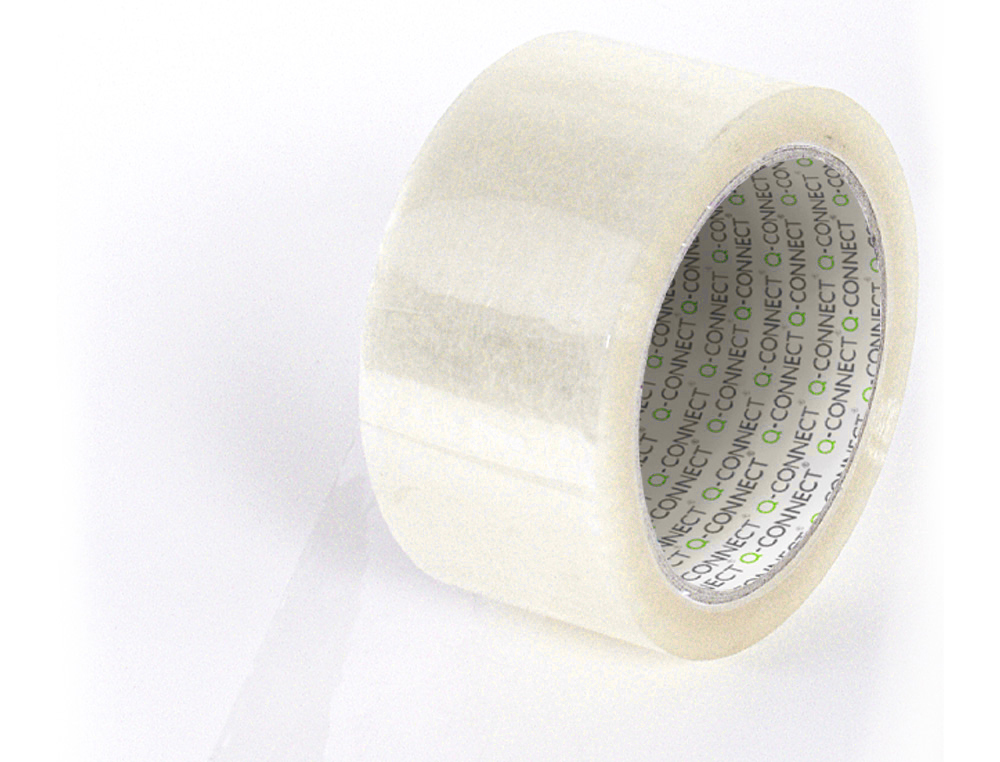 CINTA ADHESIVA Q-CONNECT POLIPROPILENO TRANSPARENTE 66 MT X 50 MM PARA EMBALAJE BAJO RUIDO