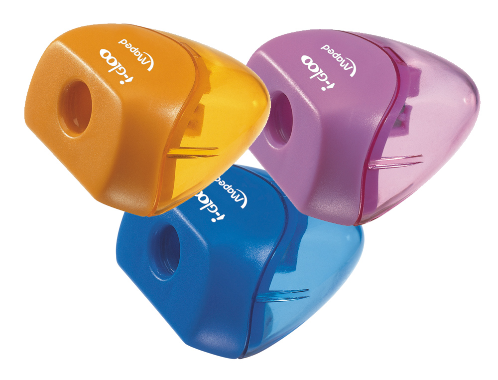 SACAPUNTAS MAPED PLASTICO ERGONOMICO IGLU 1 USO COLORES SURTIDOS