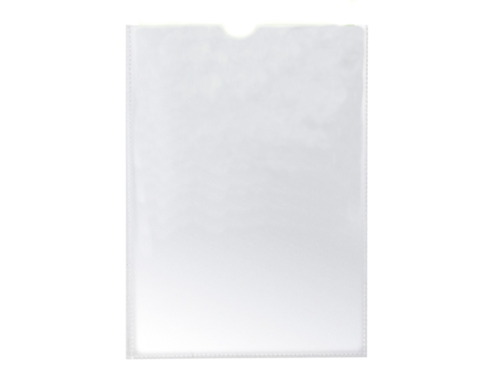 FUNDA PORTADOCUMENTO Q-CONNECT DIN A6 150 MICRAS PVC TRANSPARENTE CON UÑERO 105X148 MM