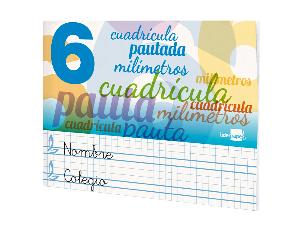 LIBRETA LIDERPAPEL PAUTAGUIA TAPA CARTONCILLO 32 HOJAS DIN A5 70 GR CUADRICULADO PAUTADO 6 MM APAISADO