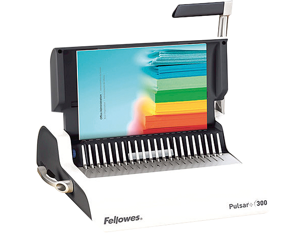 ENCUADERNADORA MANUAL PARA CANUTILLO FELLOWES PULSAR+300 PERFORA 20 HOJAS TAMAO DIN A4ENCUADERNA HASTA 300 HOJAS