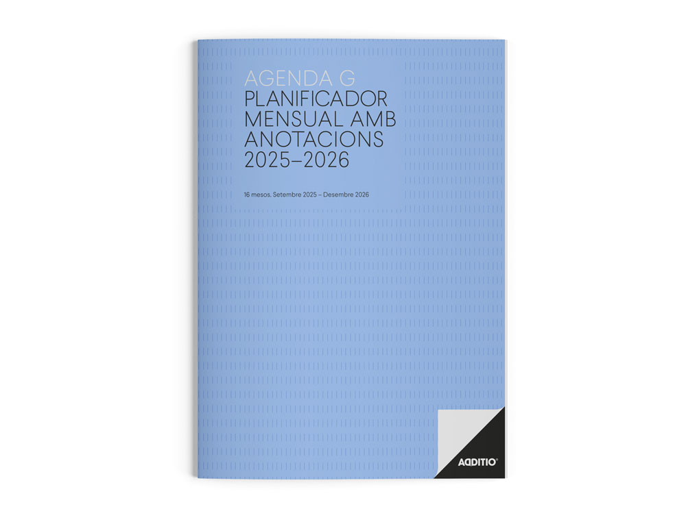 AGENDA G MES VISTA ADDITIO PLANIFICADOR 16 MESES 19,5X28,5 CM COLORES SURTIDOS CATALAN