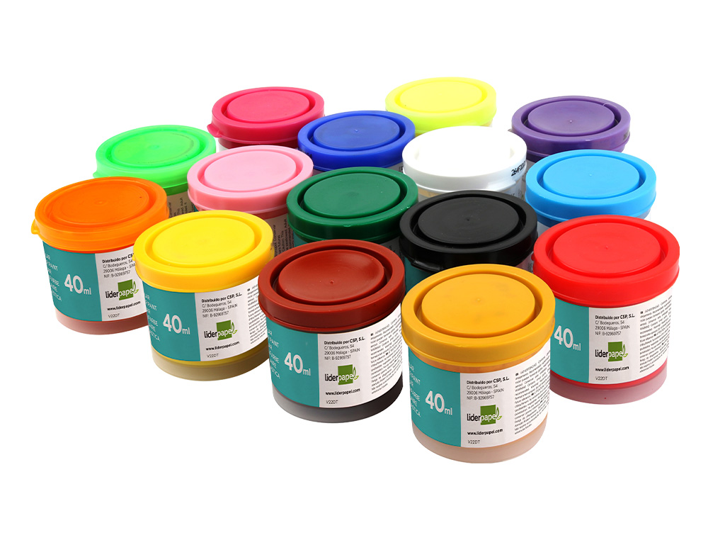 TEMPERA LIDERPAPEL ESCOLAR 40 ML AMARILLO ORO