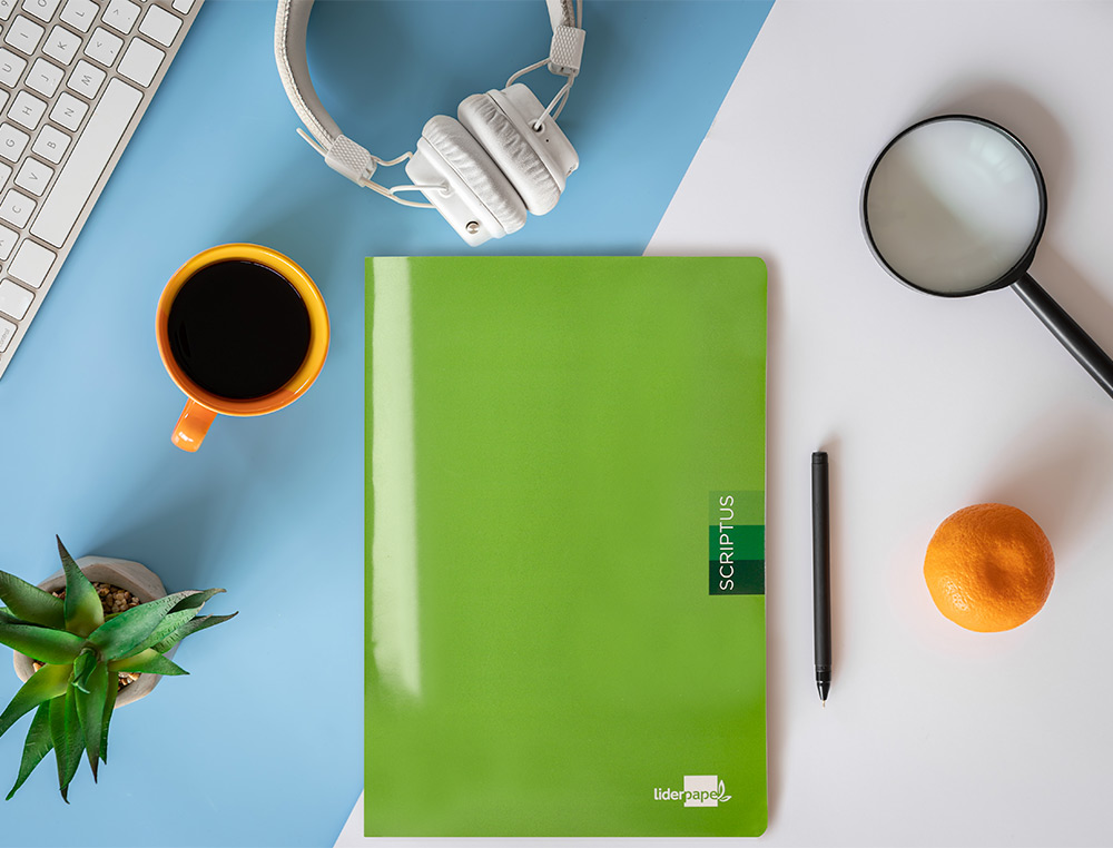 LIBRETA LIDERPAPEL SCRIPTUS A4 48 HOJAS 90GR RAYADO MONTESSORI 3,5MM CON MARGEN COLORES SURTIDOS