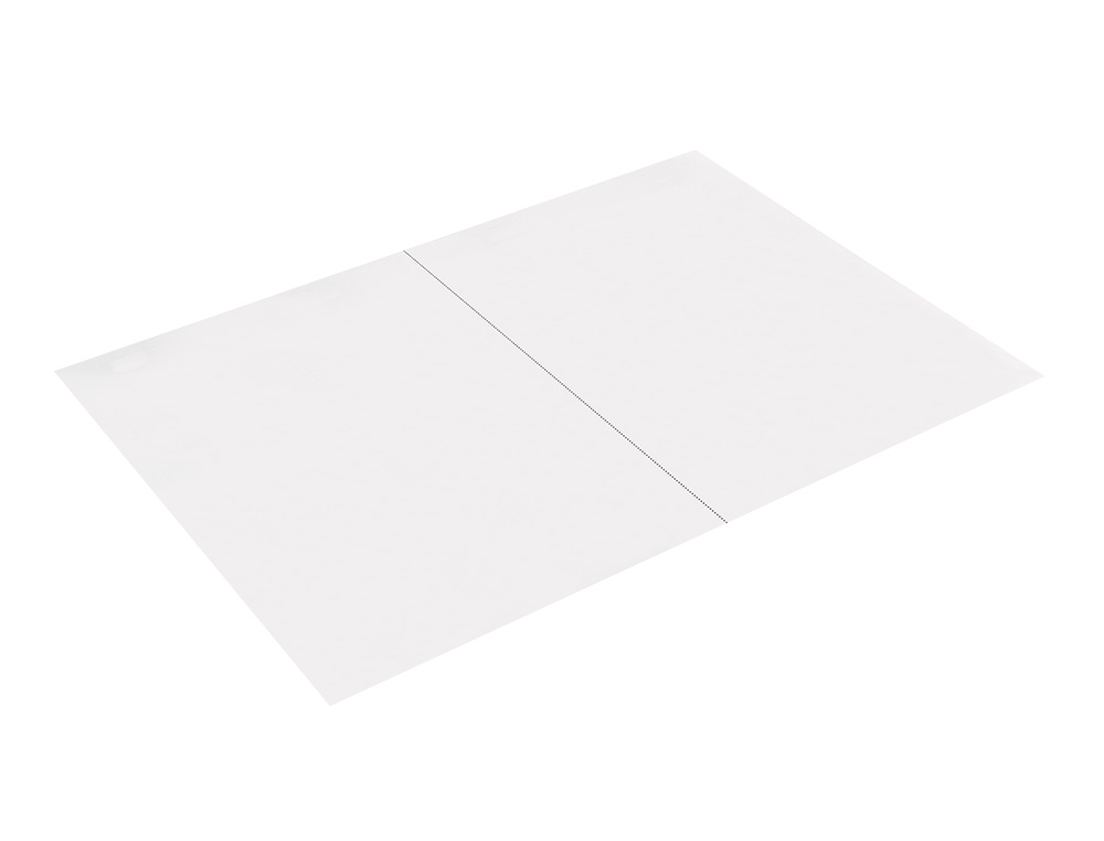 PAPEL LIDERPAPEL A4 80G/M2 LISO MICROPERFORADO EN DOS PARTES IGUALES PAQUETE DE 500 HOJAS FSC