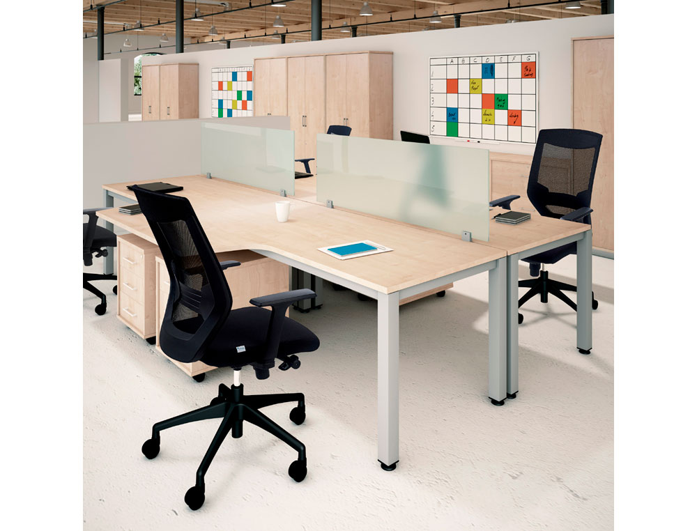 MESA DE OFICINA ROCADA EXECUTIVE 2005AD01 GRIS/HAYA 200X100 CM