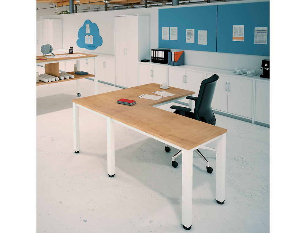 MESA DE OFICINA ROCADA EXECUTIVE 2005AD01 GRIS/HAYA 200X100 CM