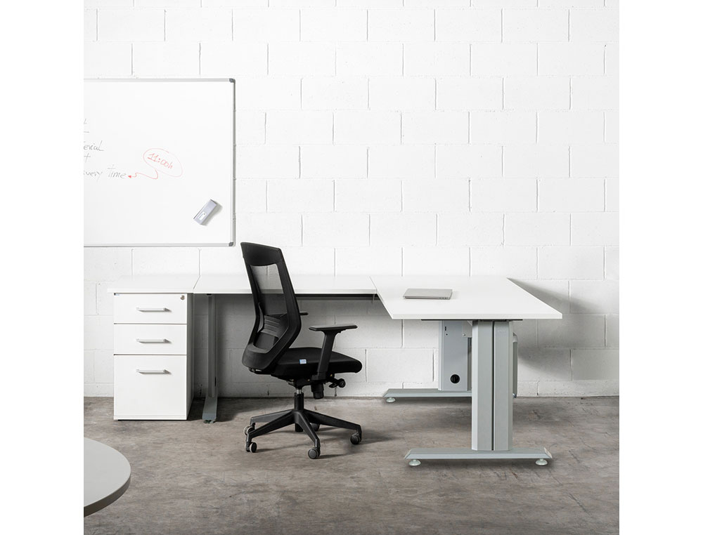 MESA DE OFICINA ROCADA METAL 2000AC02 GRIS/GRIS 120X60 CM