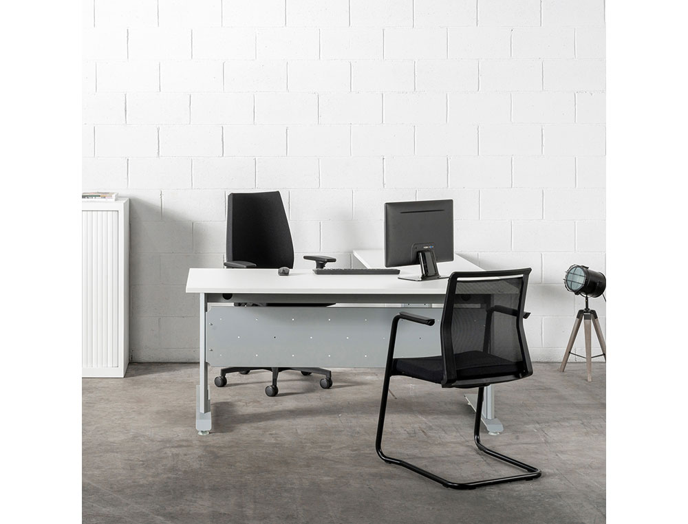 ALA PARA MESA ROCADA SERIE METAL 60X100 CM DERECHA O IZQUIERDA ACABADO GRIS/GRIS
