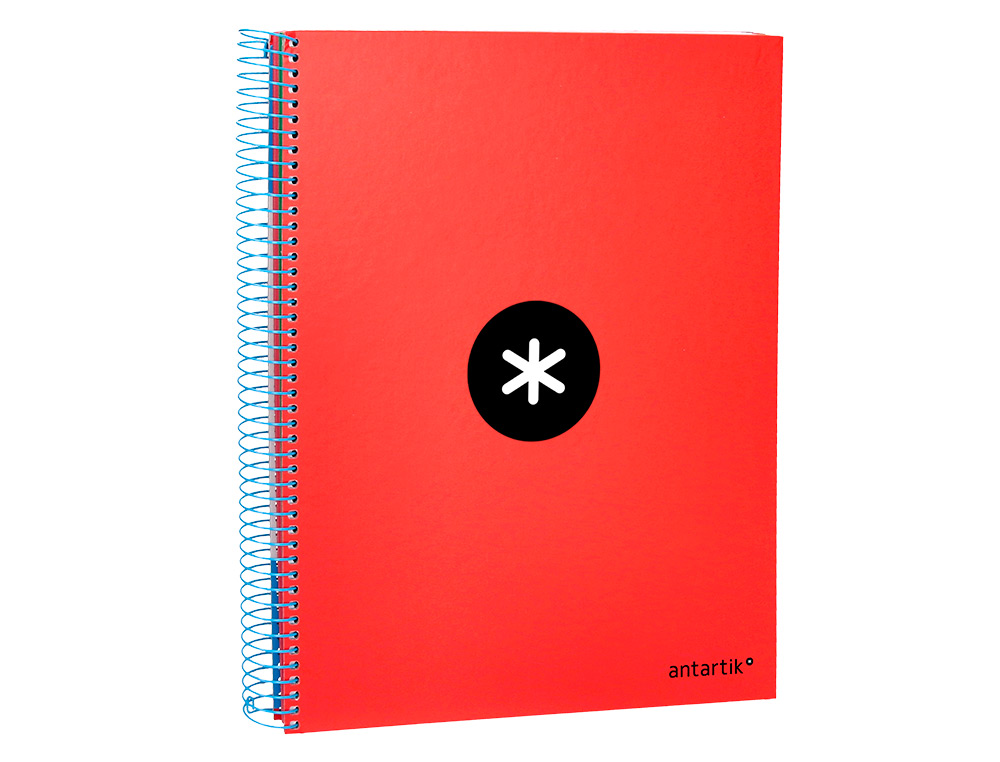 CUADERNO ESPIRAL A4 MICRO ANTARTIK TAPA FORRADA 120H 90 GR HORIZONTAL 5 BANDAS 4 TALADROS COLORES SURTIDOS