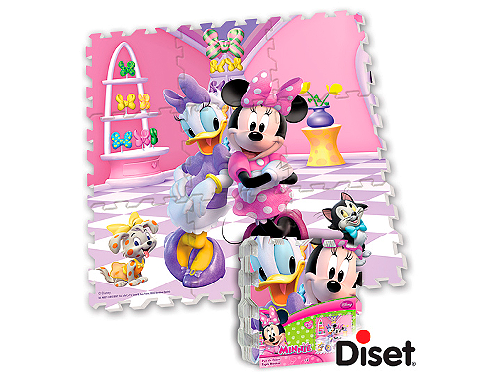 PUZZLE DISET ALFOMBRA FOAM MINNIE 90,5X90,5 CM