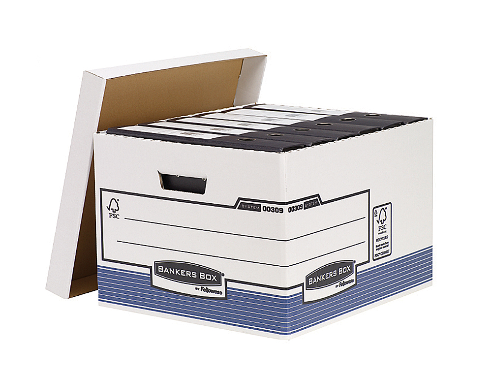 CAJON FELLOWES CARTON RECICLADO PARA ALMACENAMIENTO DE ARCHIVO CAPACIDAD 4 CAJAS DE ARCHIVO TAMAO DIN A4