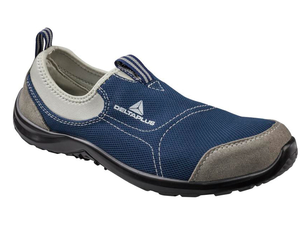 ZAPATOS DE SEGURIDAD DELTAPLUS DE POLIESTER Y ALGODON CON PLANTILLA Y PUNTERA - COLOR AZUL MARINO TALLA 43
