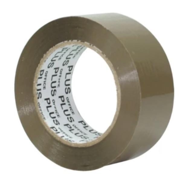 CINTA ADHESIVA PLUS OFFICE MARRON PP 132 MT X 50 MM PARA EMBALAJE