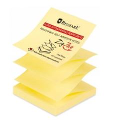 BLOC DE NOTAS ADHESIVO ZIG-ZAG AMARILLO 76x76 mm. 100Hj 328038