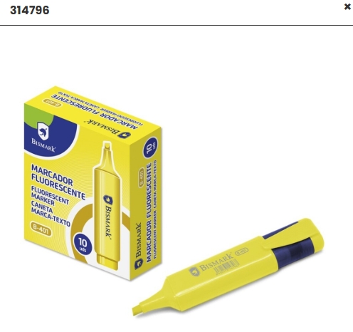 ROTULADOR FLUORESCENTE AMARILLO BISMARK 314796