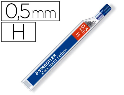 MINAS STAEDTLER MARS MICRO GRAFITO 0,5 MM H TUBO CON 12 UNIDADES