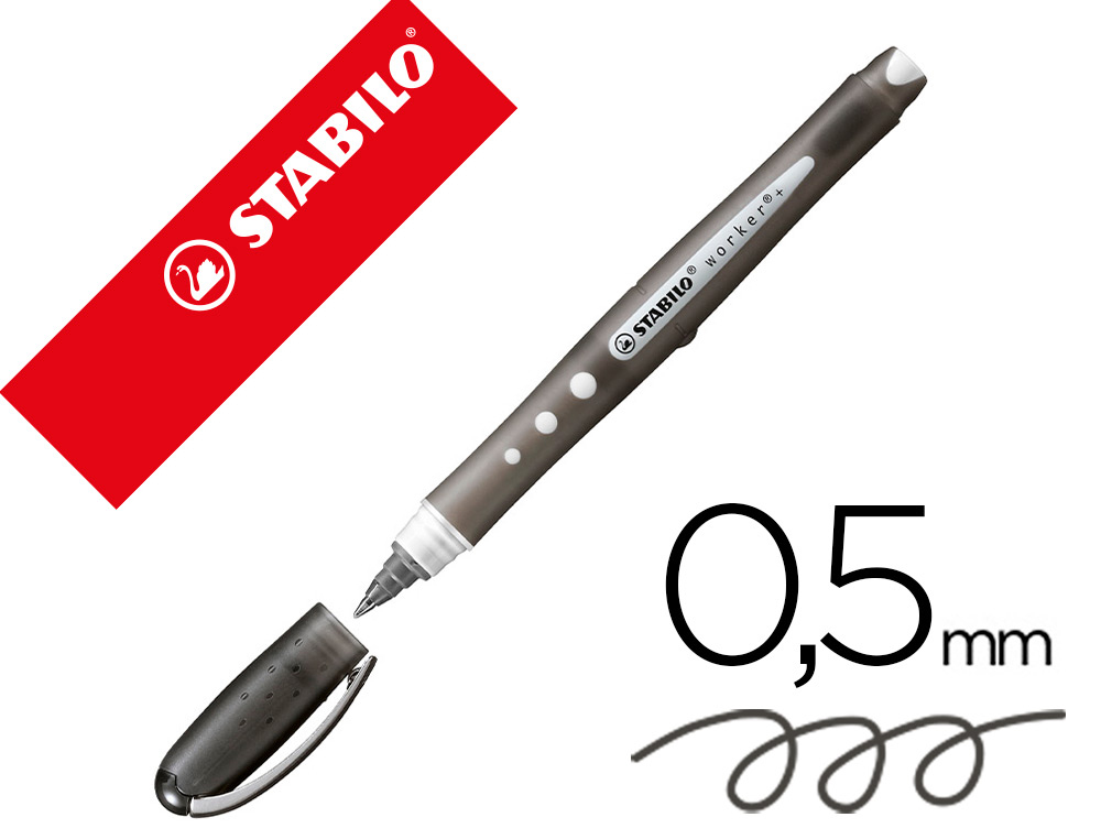 ROTULADOR STABILO WORKER COLORFUL NEGRO 0,5 MM