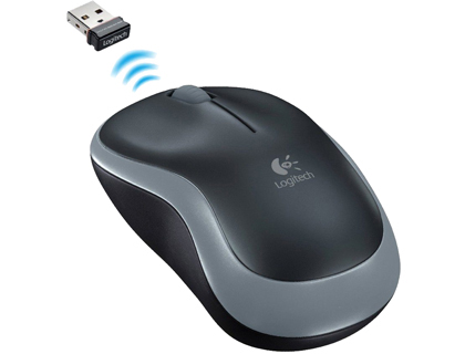 RATON LOGITECH OPTICO INALAMBRICO NANO RECEPTOR M185 GRIS