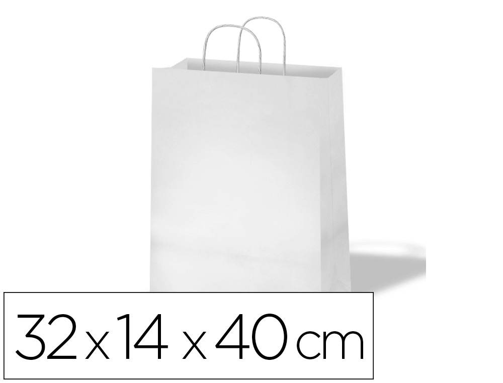 BOLSA KRAFT BASIKA CELULOSA BLANCO 90 GR ASA RETORCIDA TAMAO 