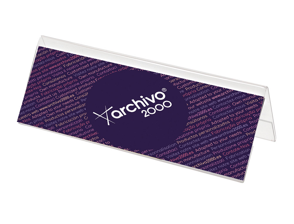 IDENTIFICADOR SOBREMESA ARCHIVO 2000 (PACK/10) PET FLEXIBLE 100% RECICLABLE DIN A4 TRANSPARENTE 85X300X102 MM