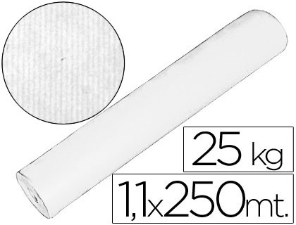 PAPEL KRAFT BLANCO BOBINA 20 KG 1,10 CM X 250 MT ESPECIAL PARA EMBALAJE