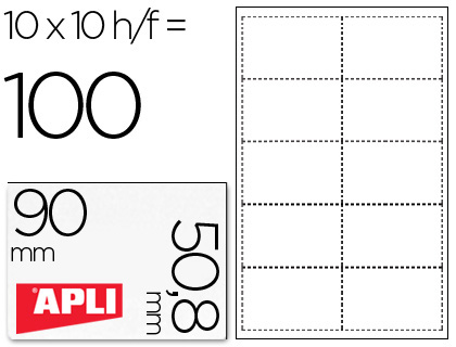 TARJETA DE VISITA APLI MICROPERFORADA 200 GR ACABADO MATE 90X50,8 MM IMPRESORA INK-JET Y LASER