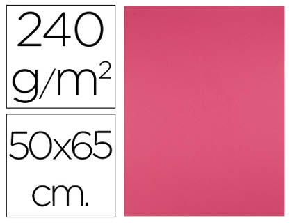 CARTULINA LIDERPAPEL 50X65 CM 240G/M2 FUCSIA PAQUETE DE 25 HOJAS