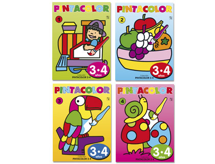 CUADERNO PARA COLOREAR PINTA COLOR PARA NIOS DE 3-4 AOS 16 PAGINAS 280X210 MM