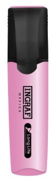 MARCADOR FLUORESCENTE INGRAF OFFICE LONG-LIFE ROSA