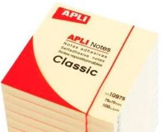 NOTAS ADHESIVAS APLI REPOSICIONABLES 100HJ 76x76 AMARILLO